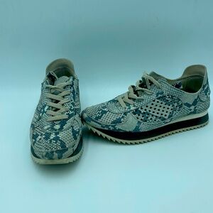 Pedro Garcia Omega Python Sneakers Lace Up Platform Lug Sole Perforated Women 10
